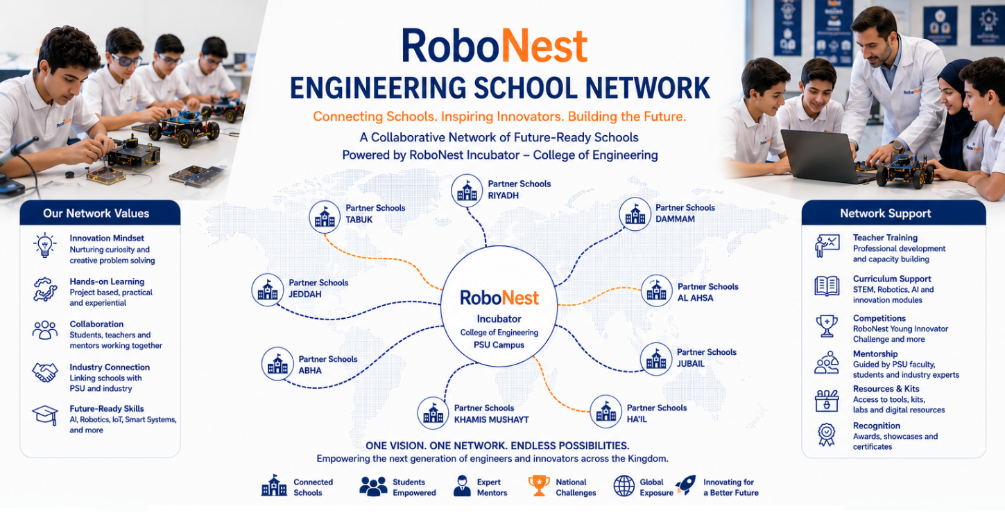 Teachers and students collaborating within a school engineering club