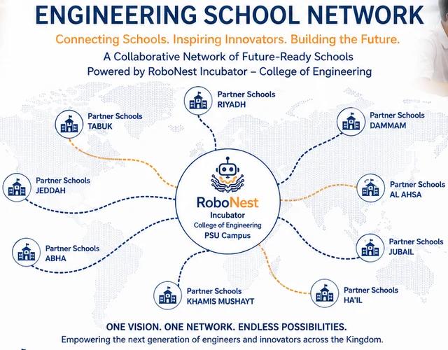 Students and mentors taking part in RoboNest Engineering Schools Network